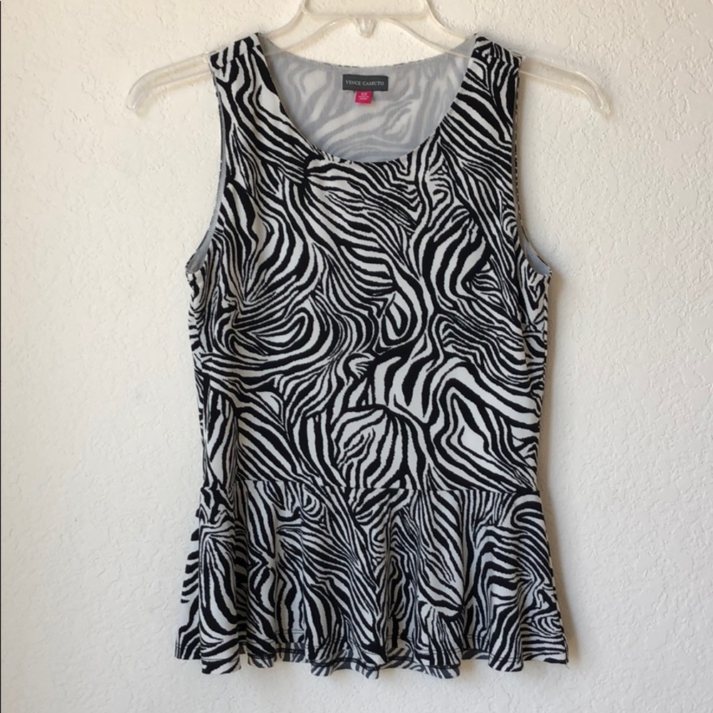 Peplum sleeveless top